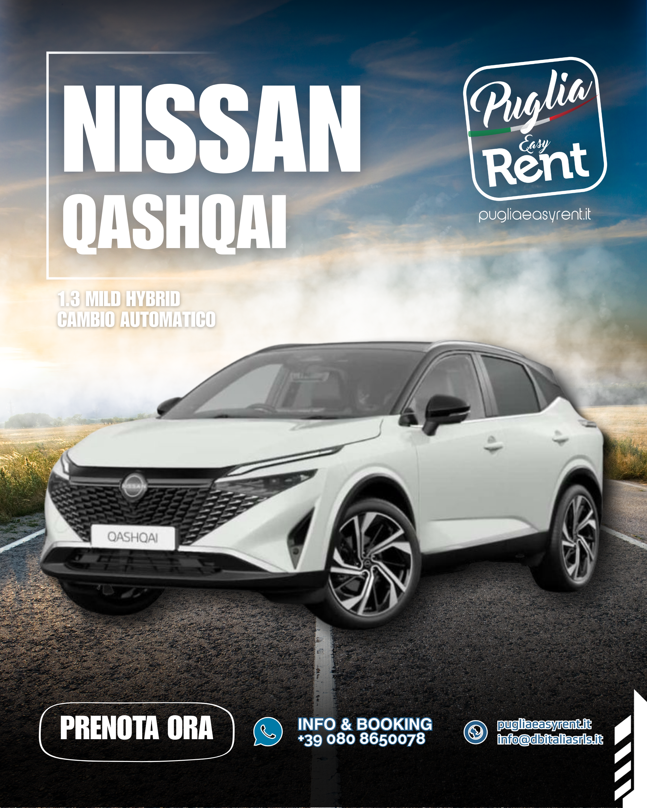 Nissan Qashqai - Noleggio SUV Puglia